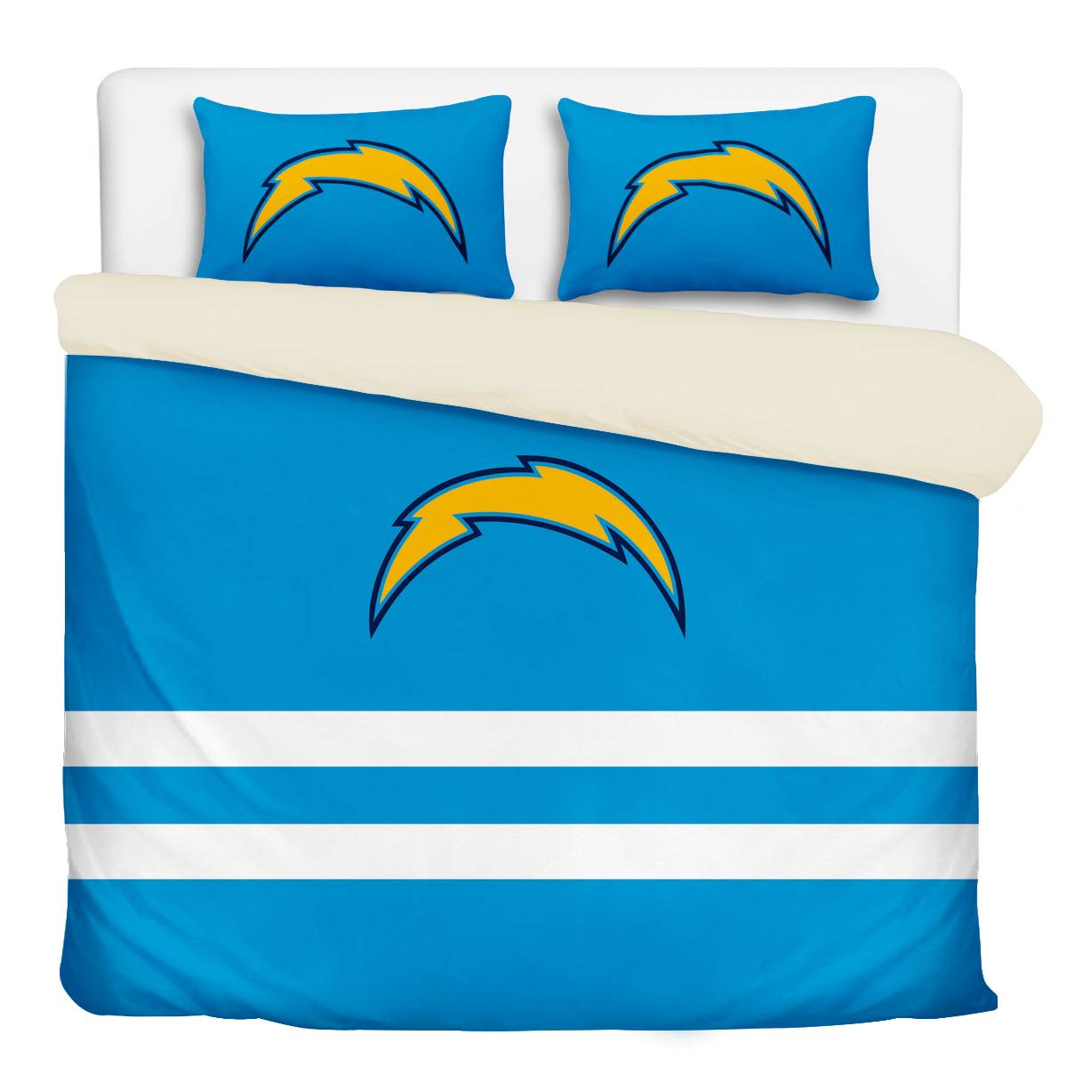 Los Angeles Chargers 3-Piece Full Bedding 002 Los Angeles Chargers 3-Piece Full Bedding 002